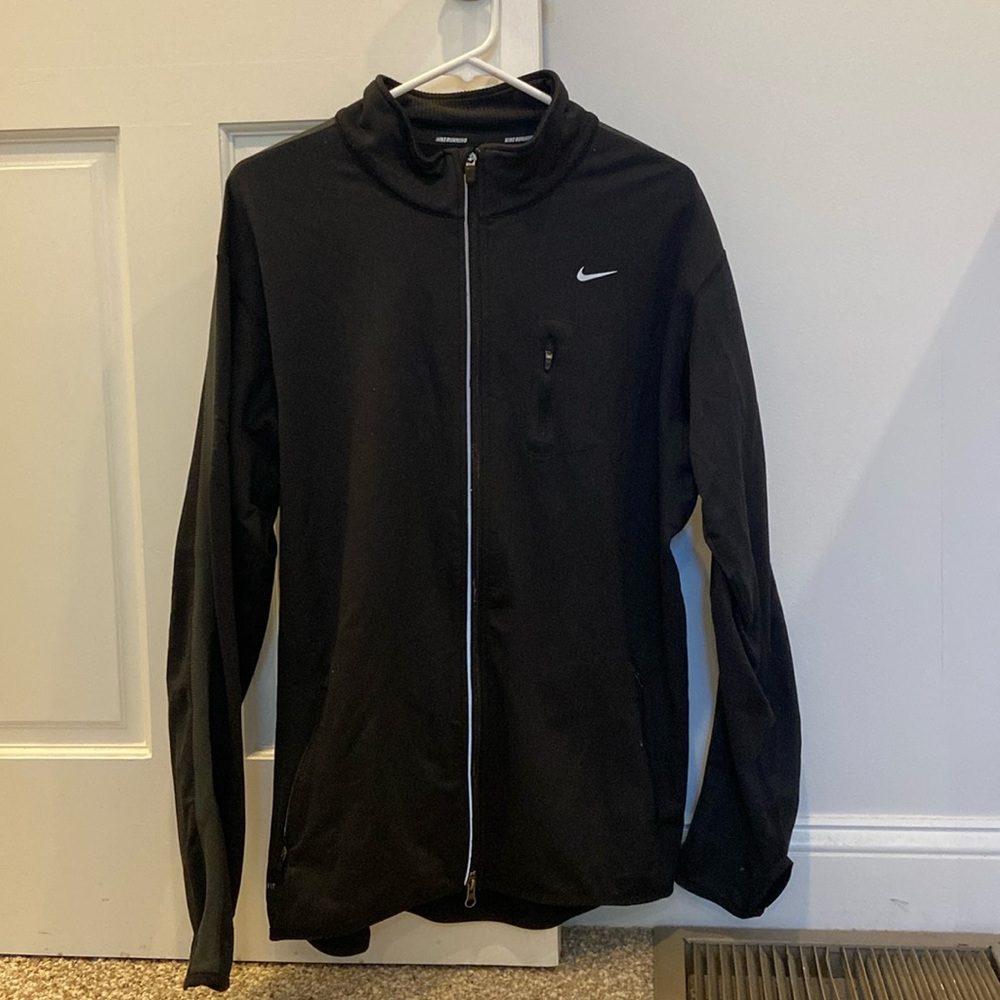 Nike men’s large black dri-fit zip up